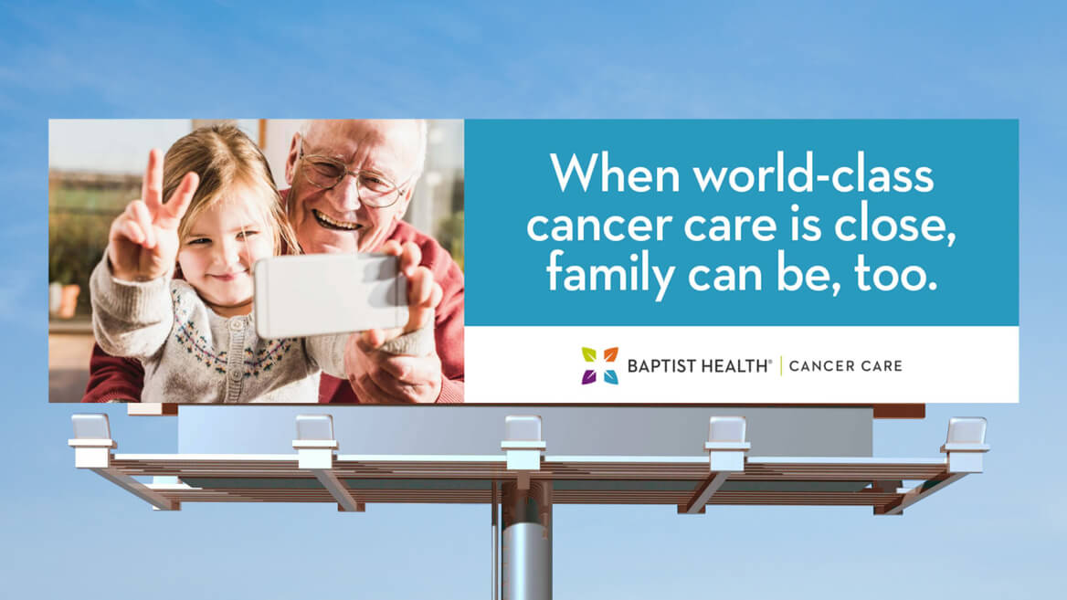 Baptist health billboard for world class cancer care