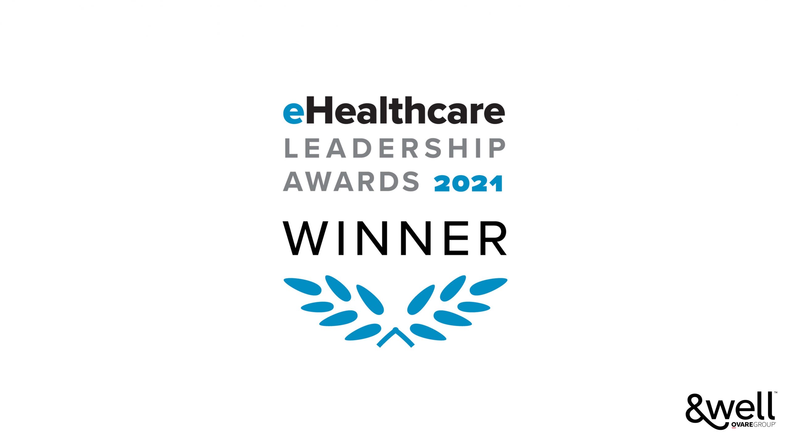 Logo that says, eHealthcare Leadership Awards 2021 Winner